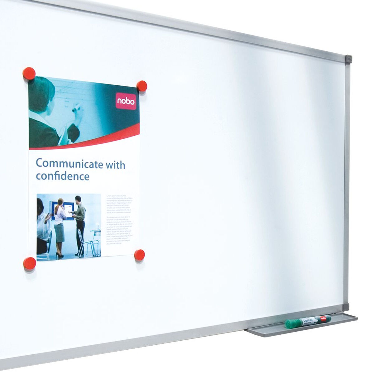 Tableau magnétique Nobo Basic 90 x 60 cm Blanc Argenté Aluminium Acier